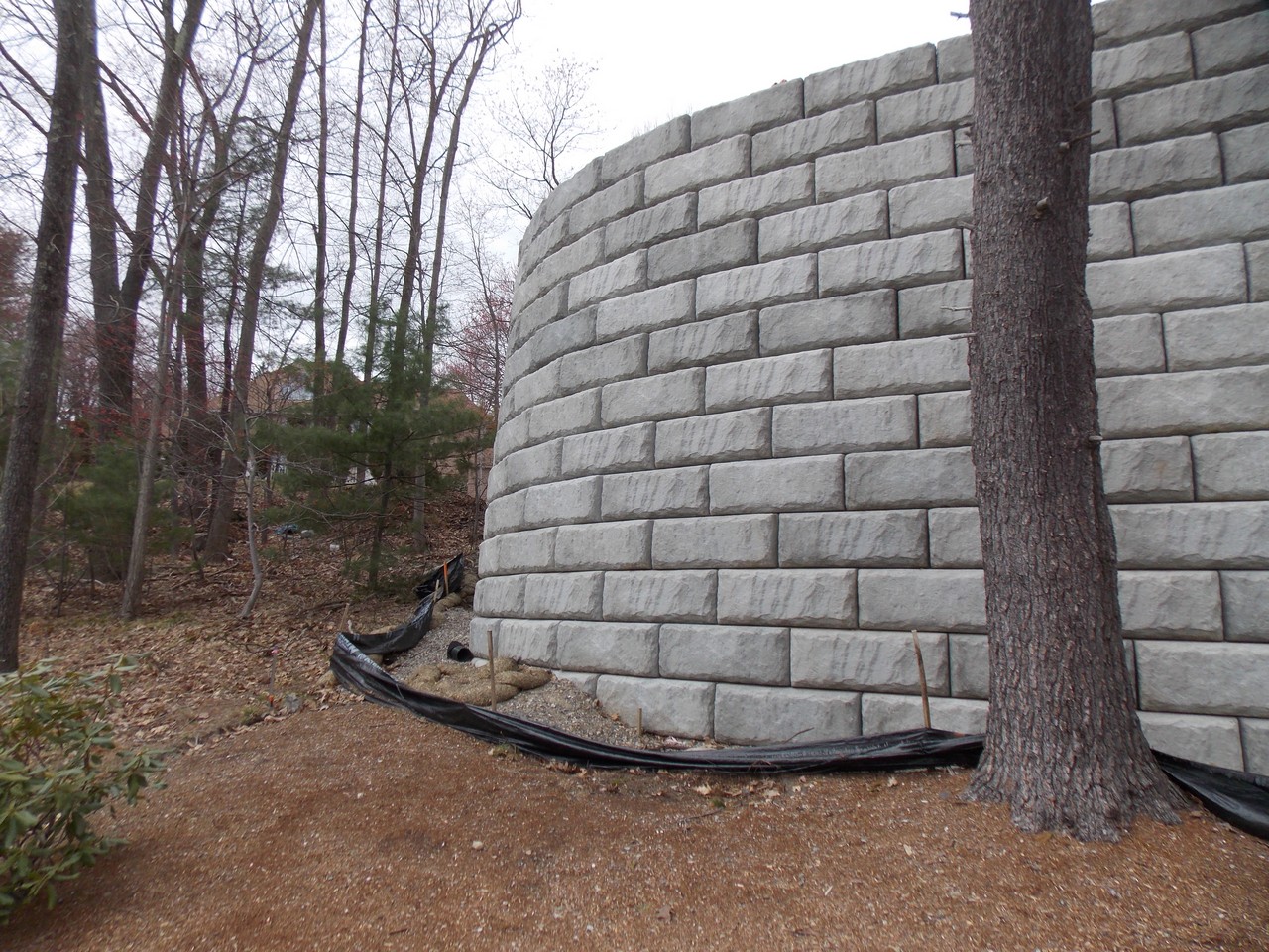 Retaining Wall at Branca Residence, Shrewsbury, MA