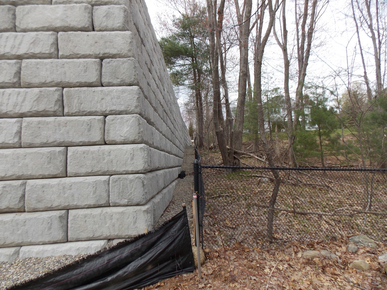 Retaining Wall at Branca Residence, Shrewsbury, MA