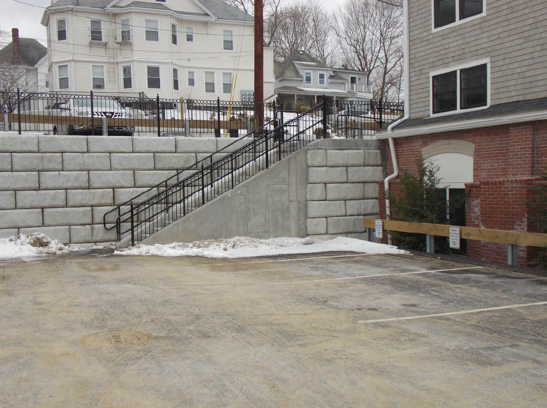 The Armory Retaining Wall Design, Plymouth, MA